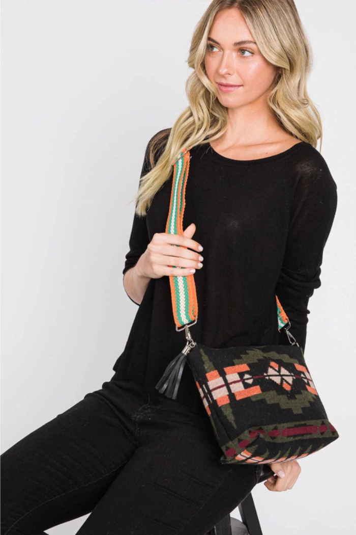 Aztec Tassel Crossbody Bag