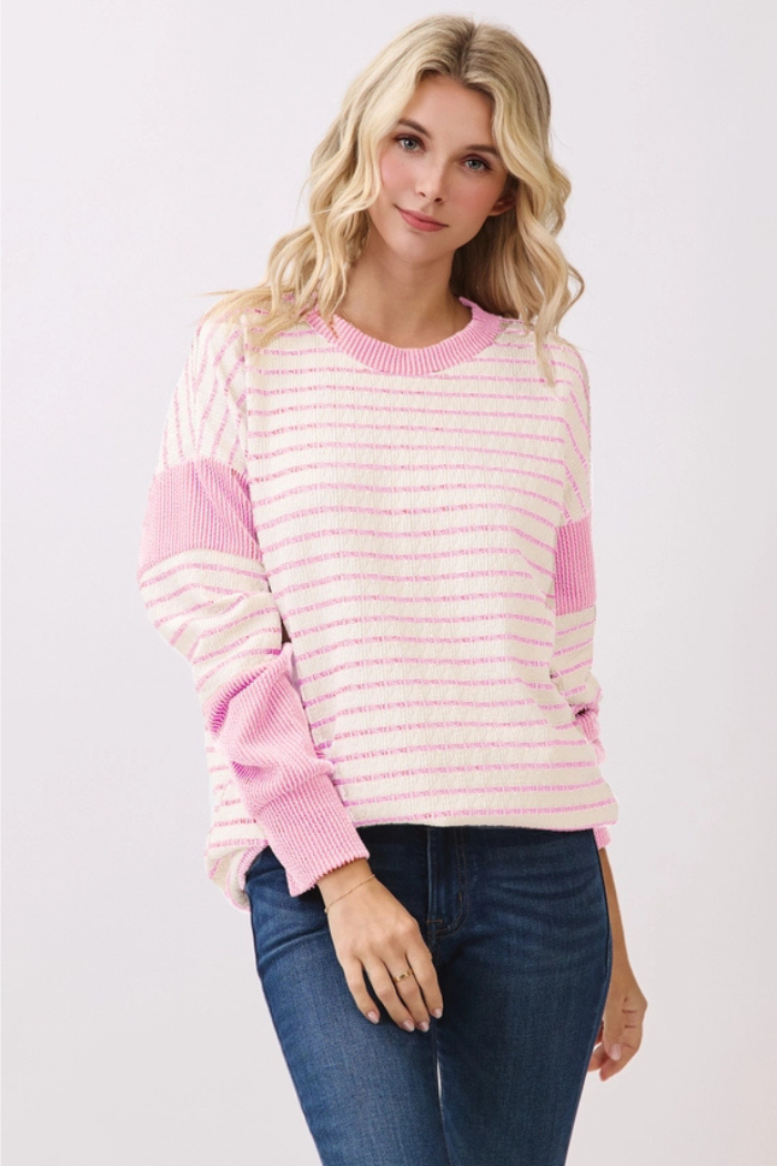 Striped Drop Shoulder Top