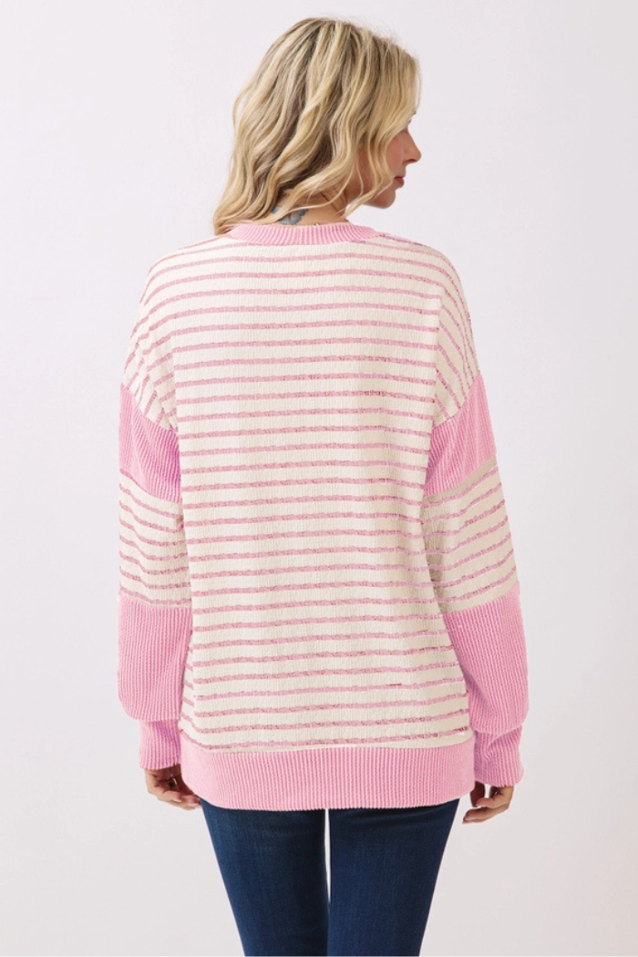 Striped Drop Shoulder Top
