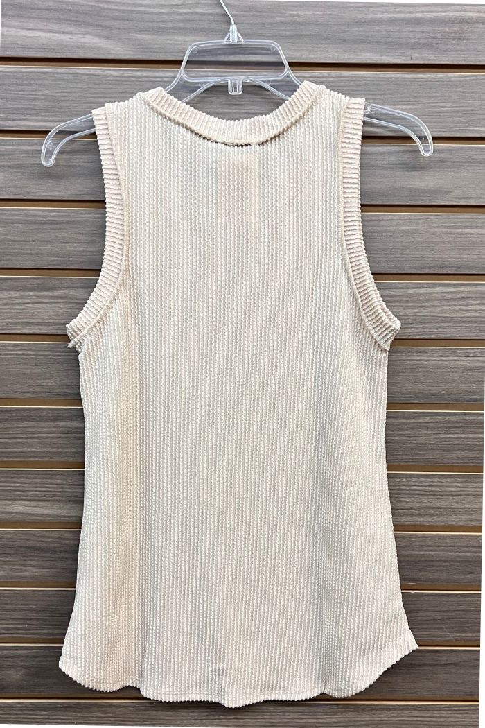 Sleeveless Solid Urban Ribbed Top