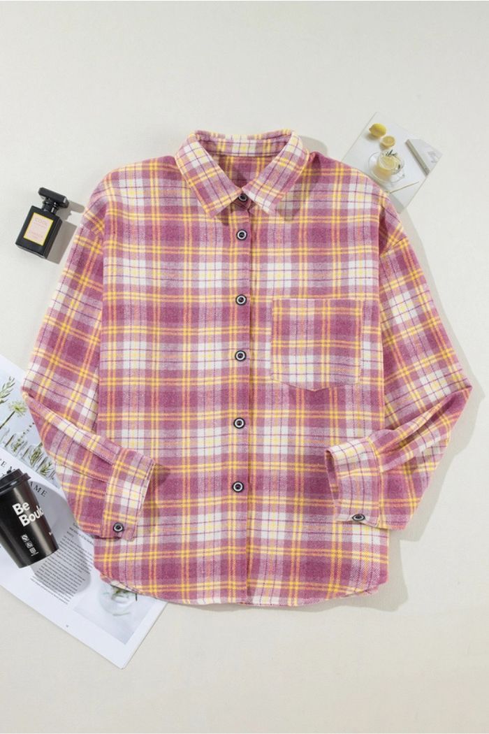Pink Plaid Shacket