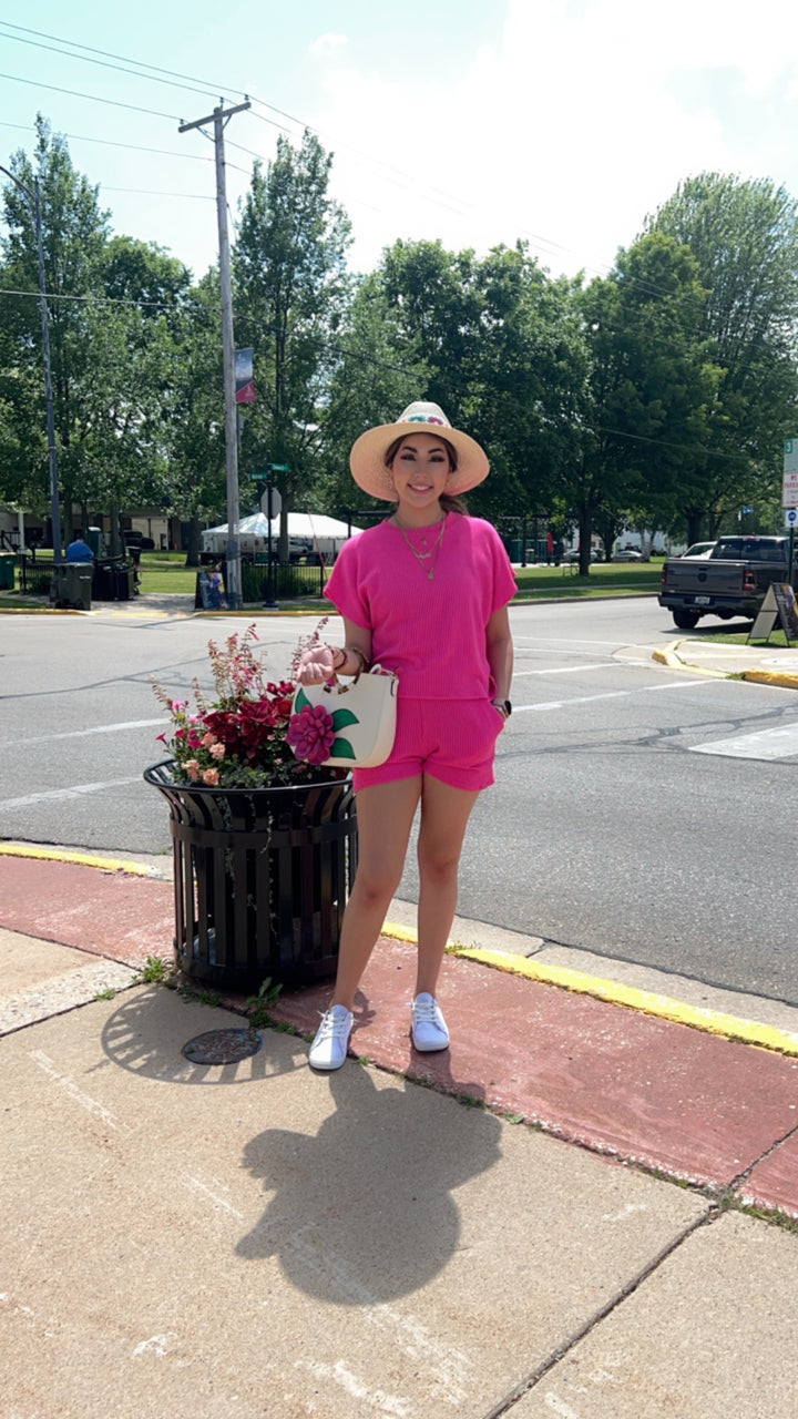 Wave Rib Top and Shorts Set