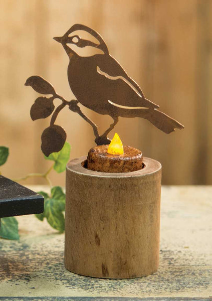 Rusty Bird Tealight Holder