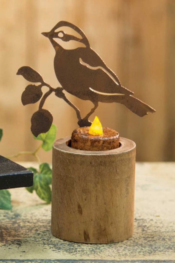 Rusty Bird Tealight Holder