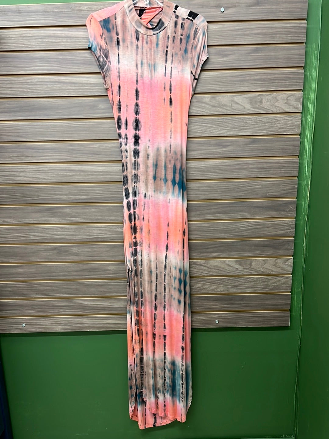 Long tie-dye open back dress