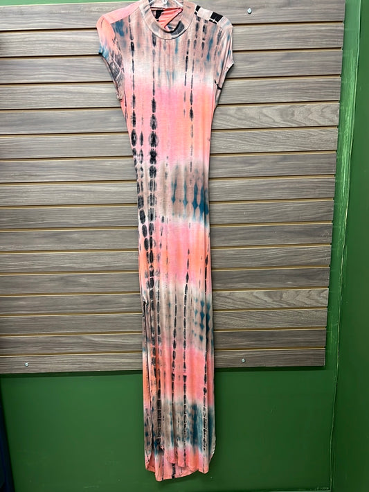 Long tie-dye open back dress