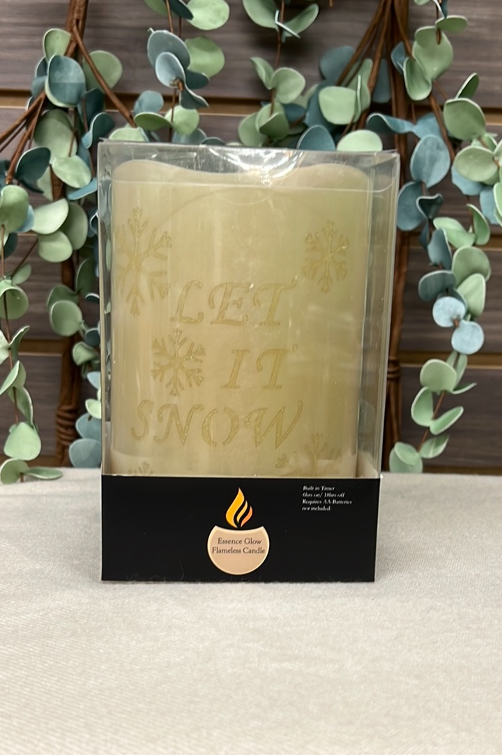 Let it snow Flameless Candle
