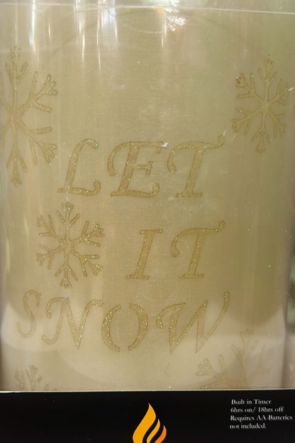 Let it snow Flameless Candle