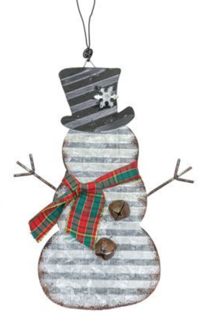 Snowflake ripple snowman hanger
