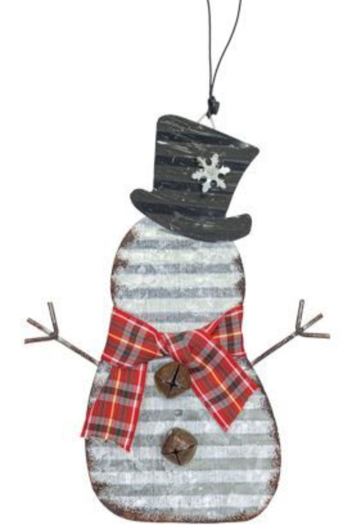 Snowflake ripple snowman hanger