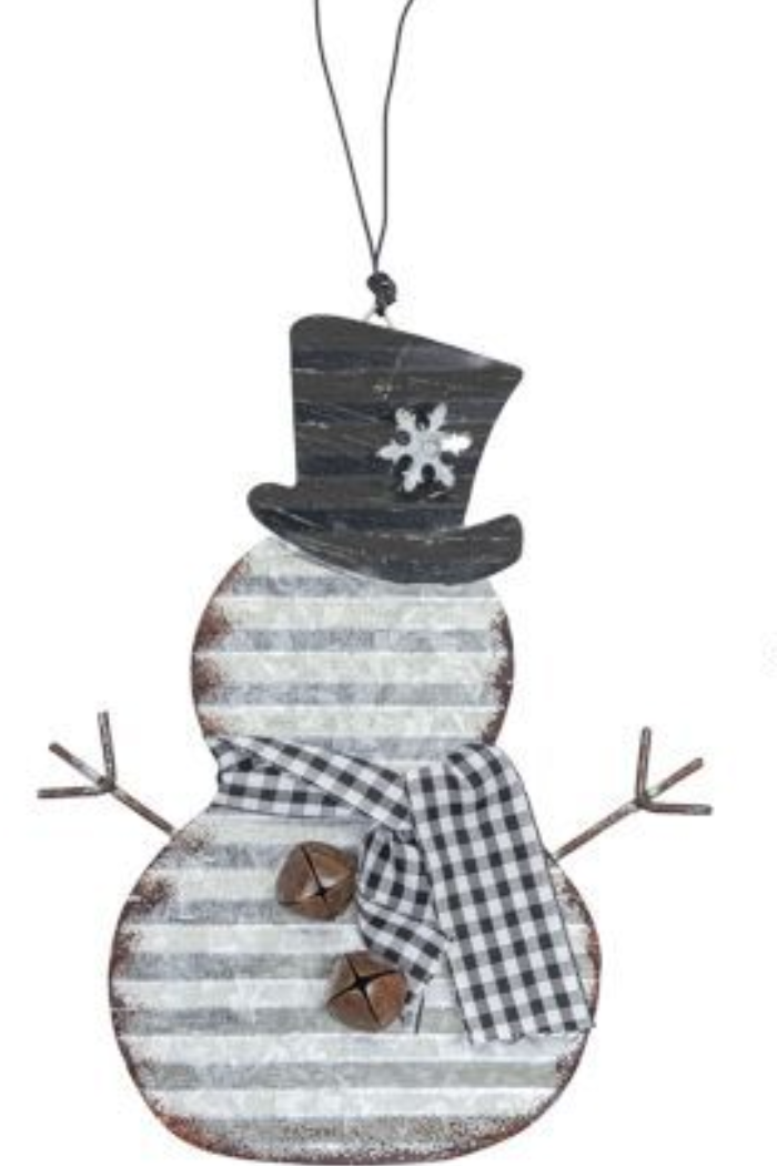 Snowflake ripple snowman hanger