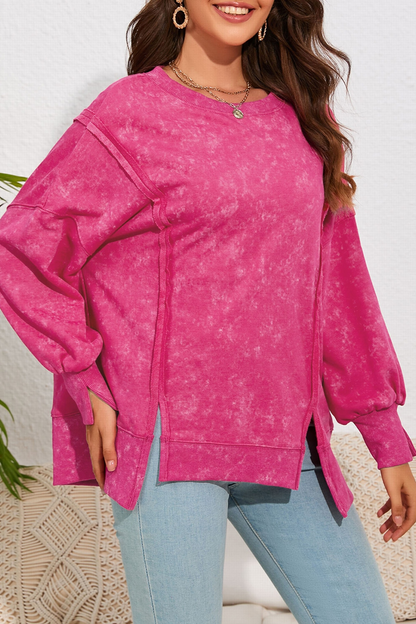 Relaxed Fit Seamed Sweatshirt