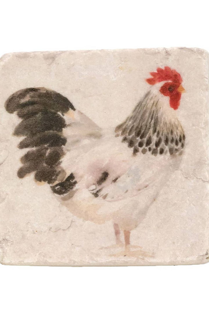4/Set Rooster Resin Coasters