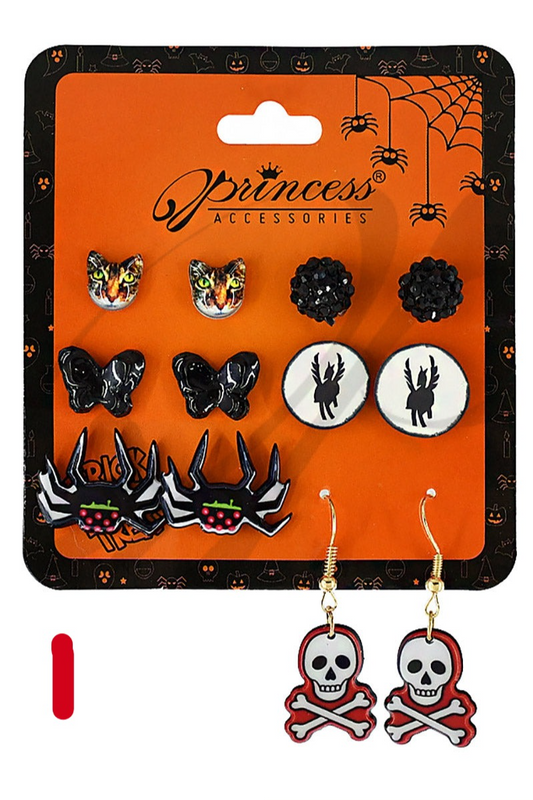 6-pair halloween earring set