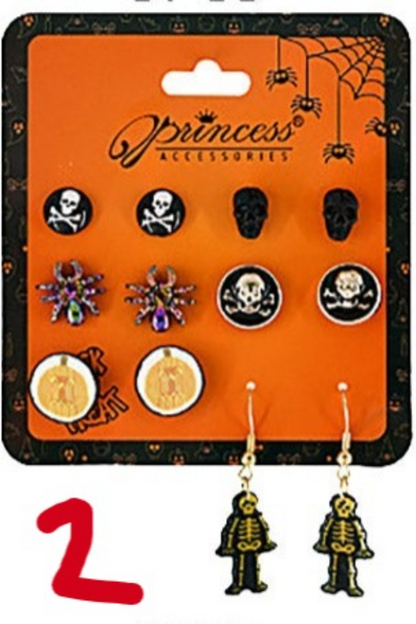 6-pair halloween earring set