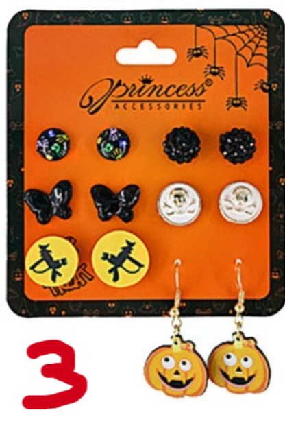 6-pair halloween earring set