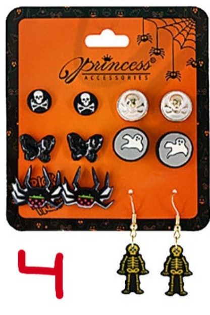 6-pair halloween earring set