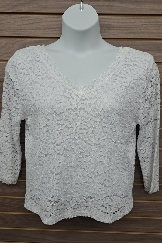 All lace blouse with undershirt bodice