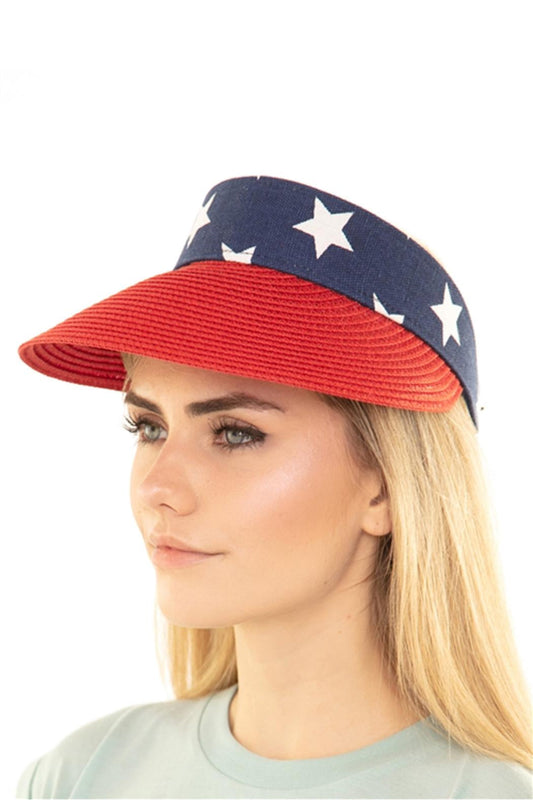 American Flag Visor Sun Hat