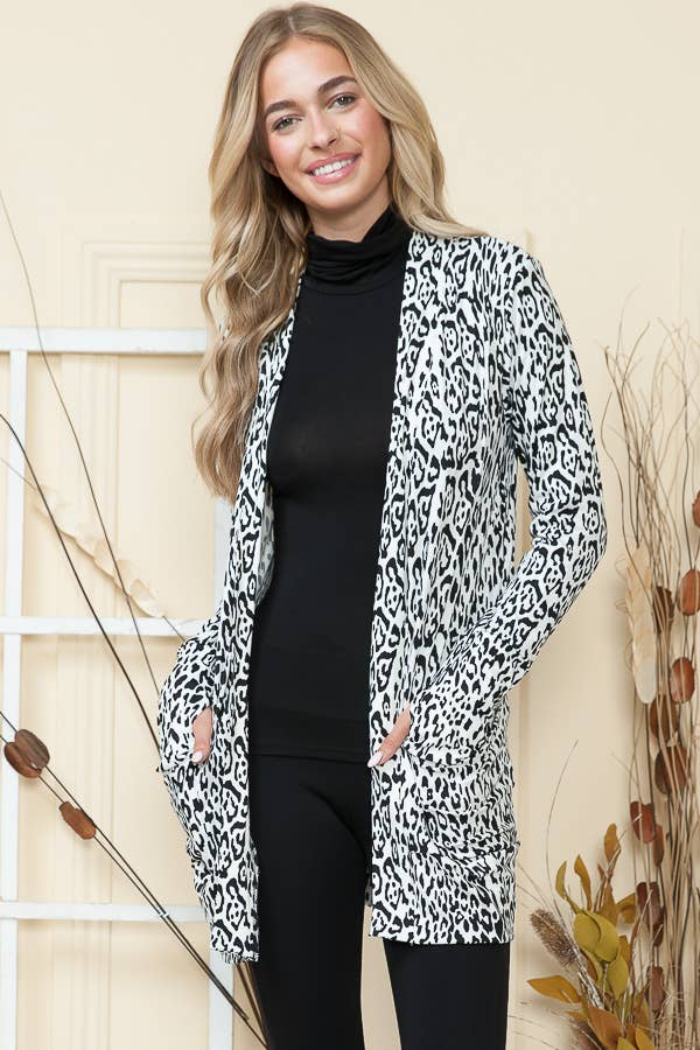 Animal Print Cardigan