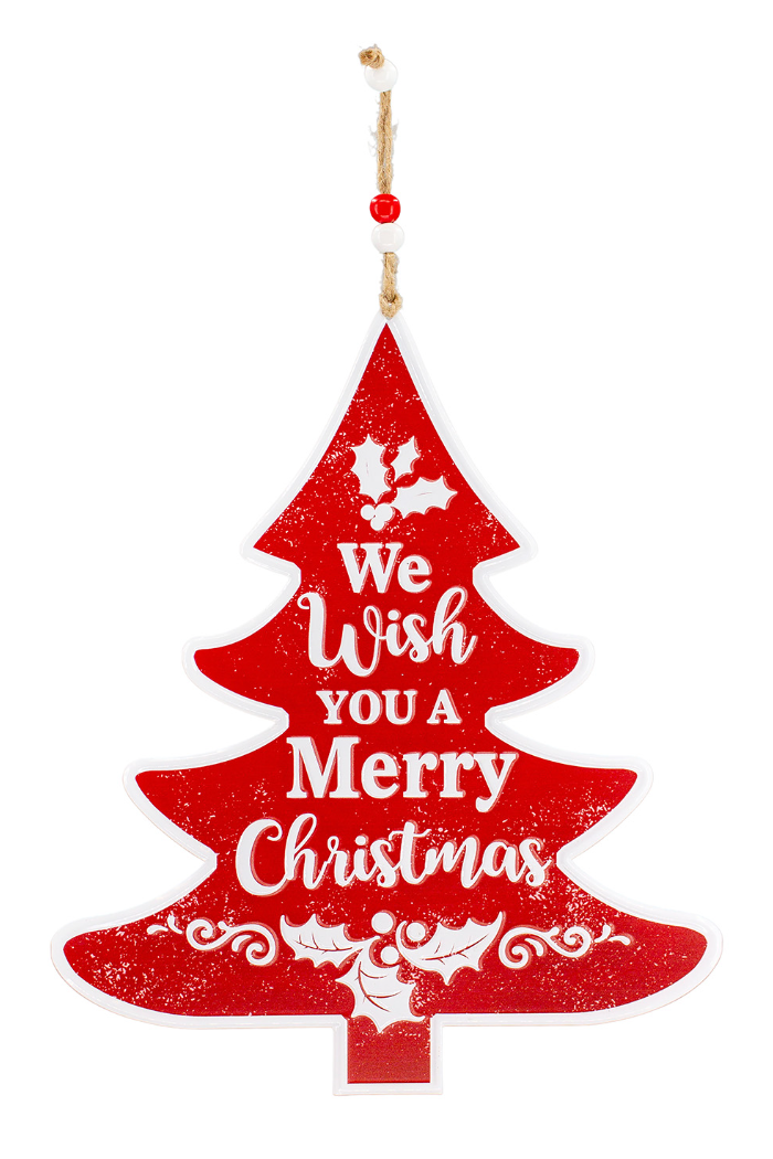 Red & White Christmas Tree Bead Hanger