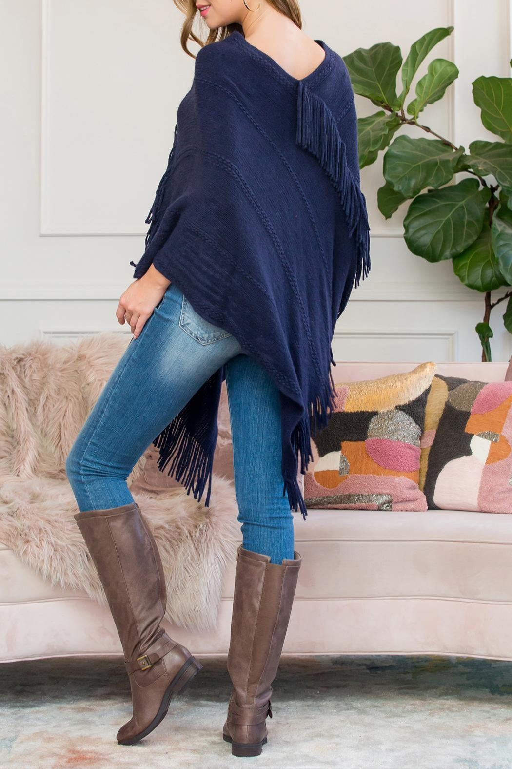 Asymmetric Fringe Poncho