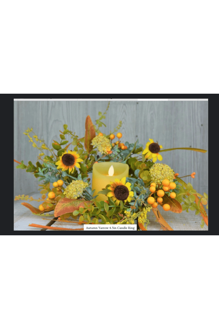 Autumn Yarrow Candle Ring