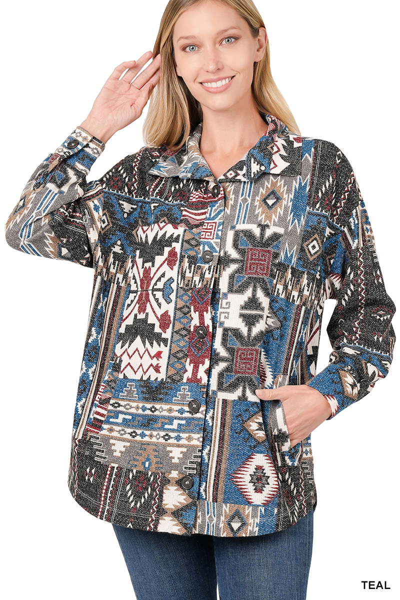 Aztec Oversized Shacket