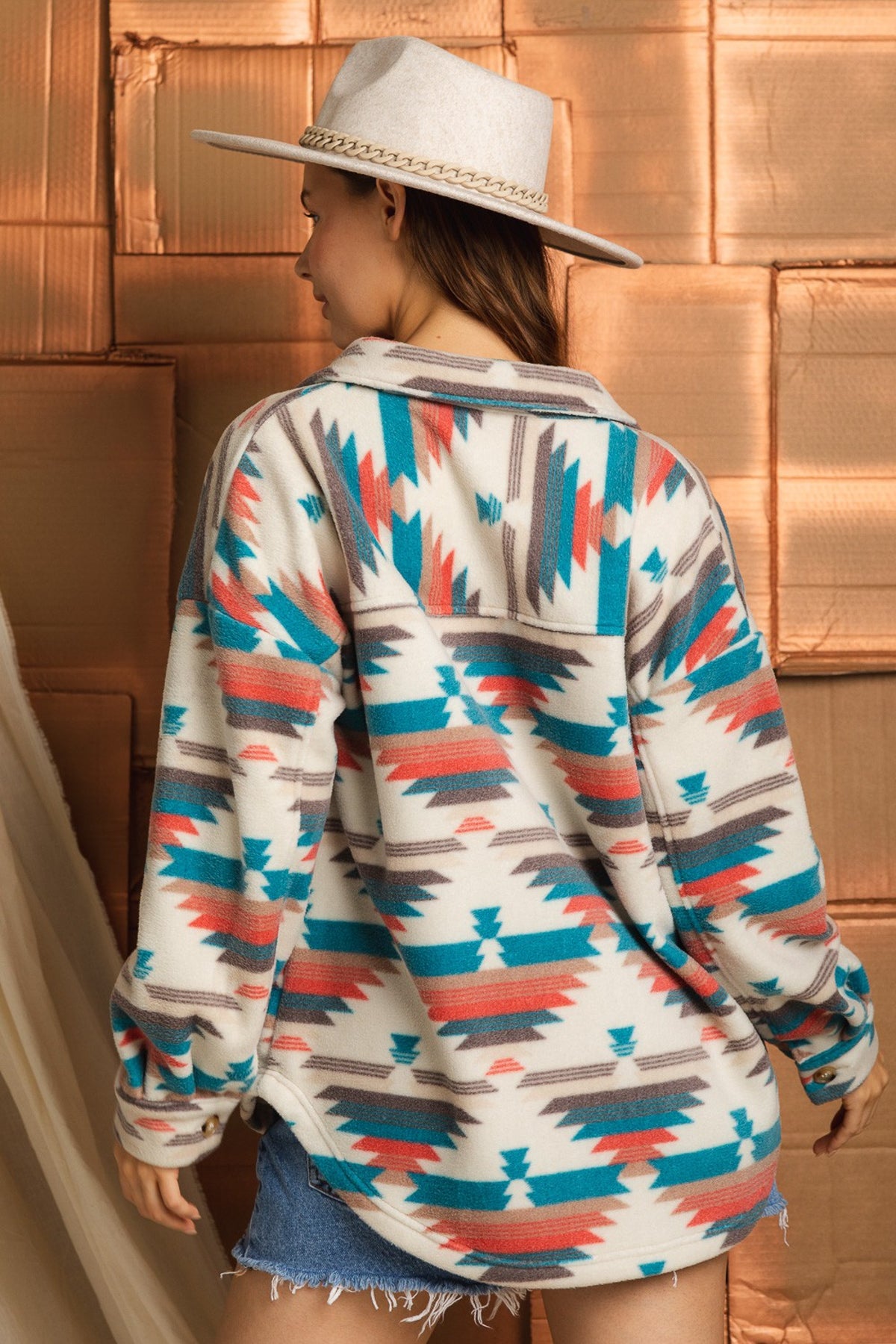 Aztec Printed Soft Shacket