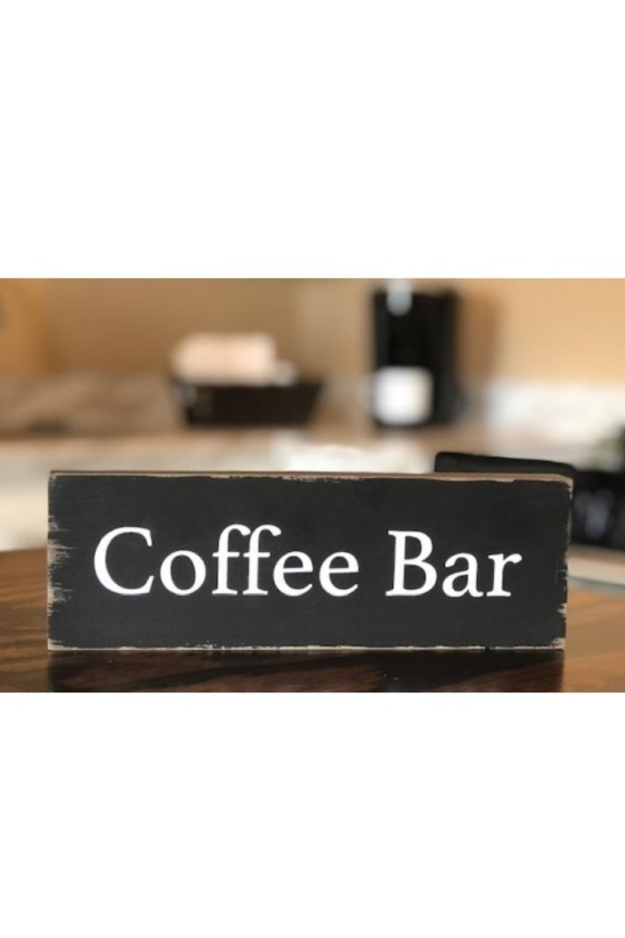 Coffee Bar Block Sign