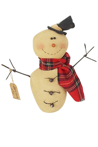 Country Charm Fabric Tophat Snowman