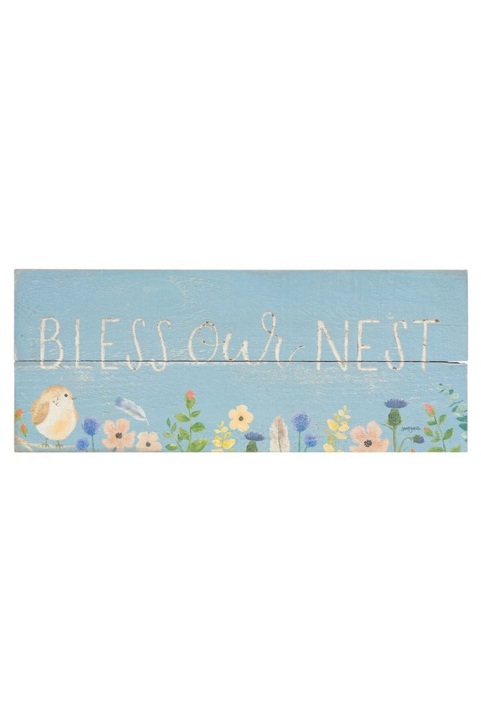 Bless Our Nest Spring Bird Sign