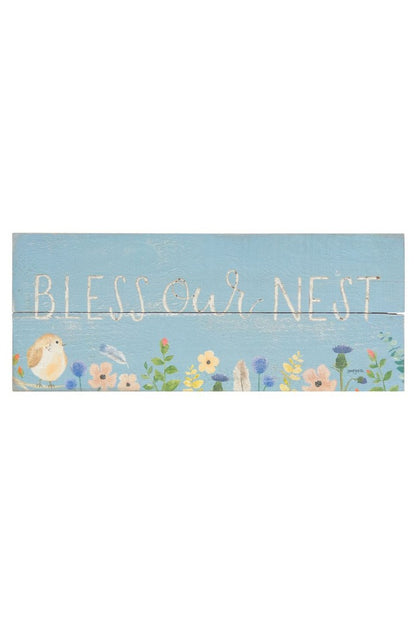 Bless Our Nest Spring Bird Sign