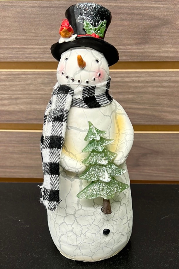 Blk/Wht Scarf snowman