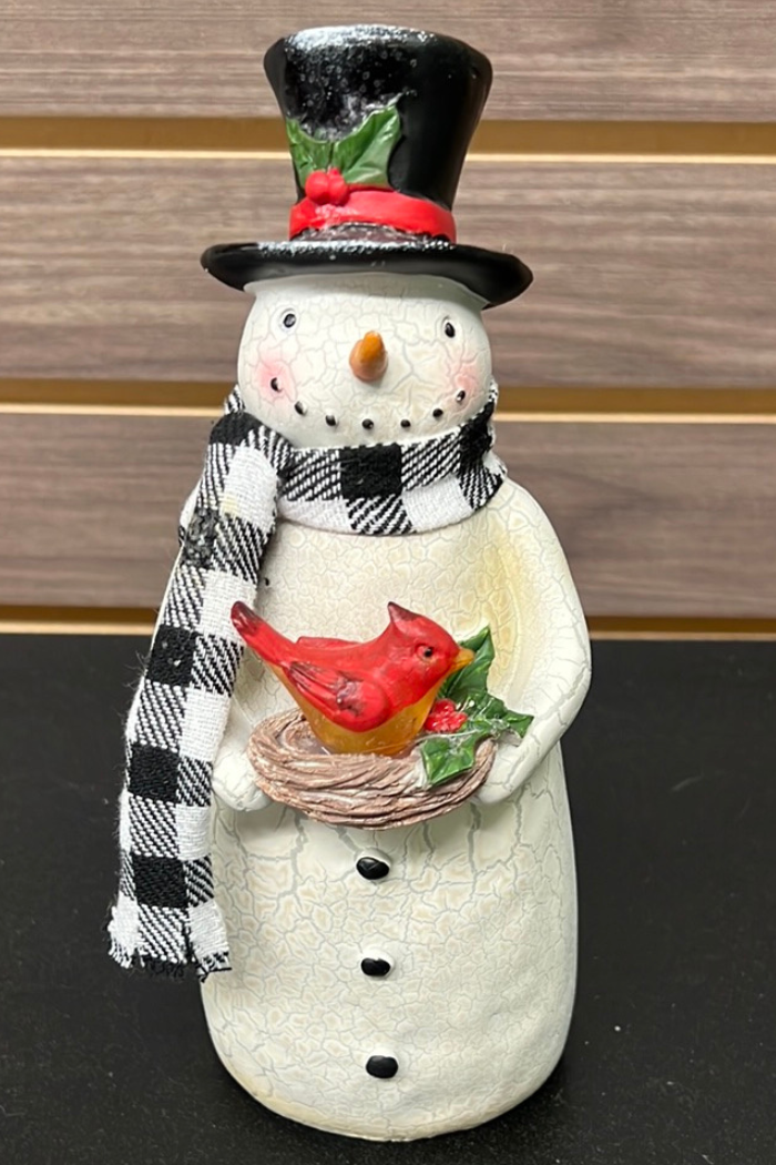 Blk/Wht Scarf snowman
