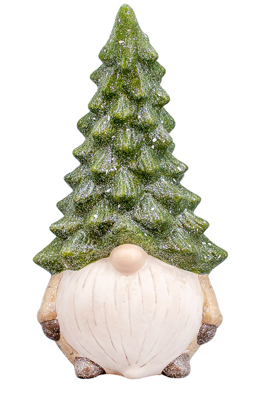 Tall Green Tree Hat Gnome