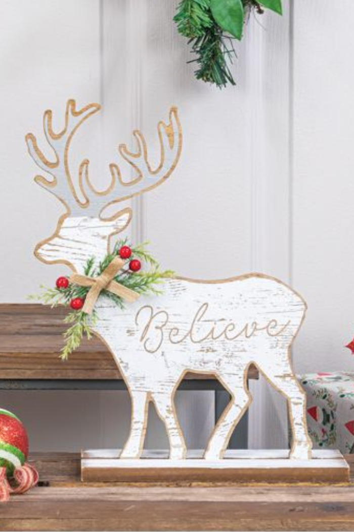 Holly Deer Wooden Tabletop