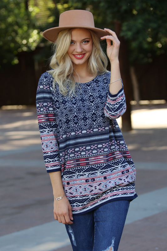 Blue Tunic Top