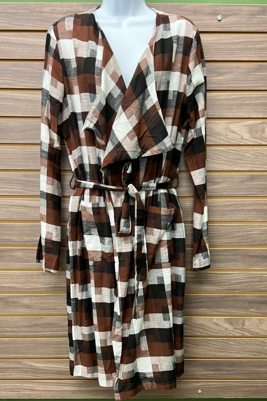 Brown Plaid Dress