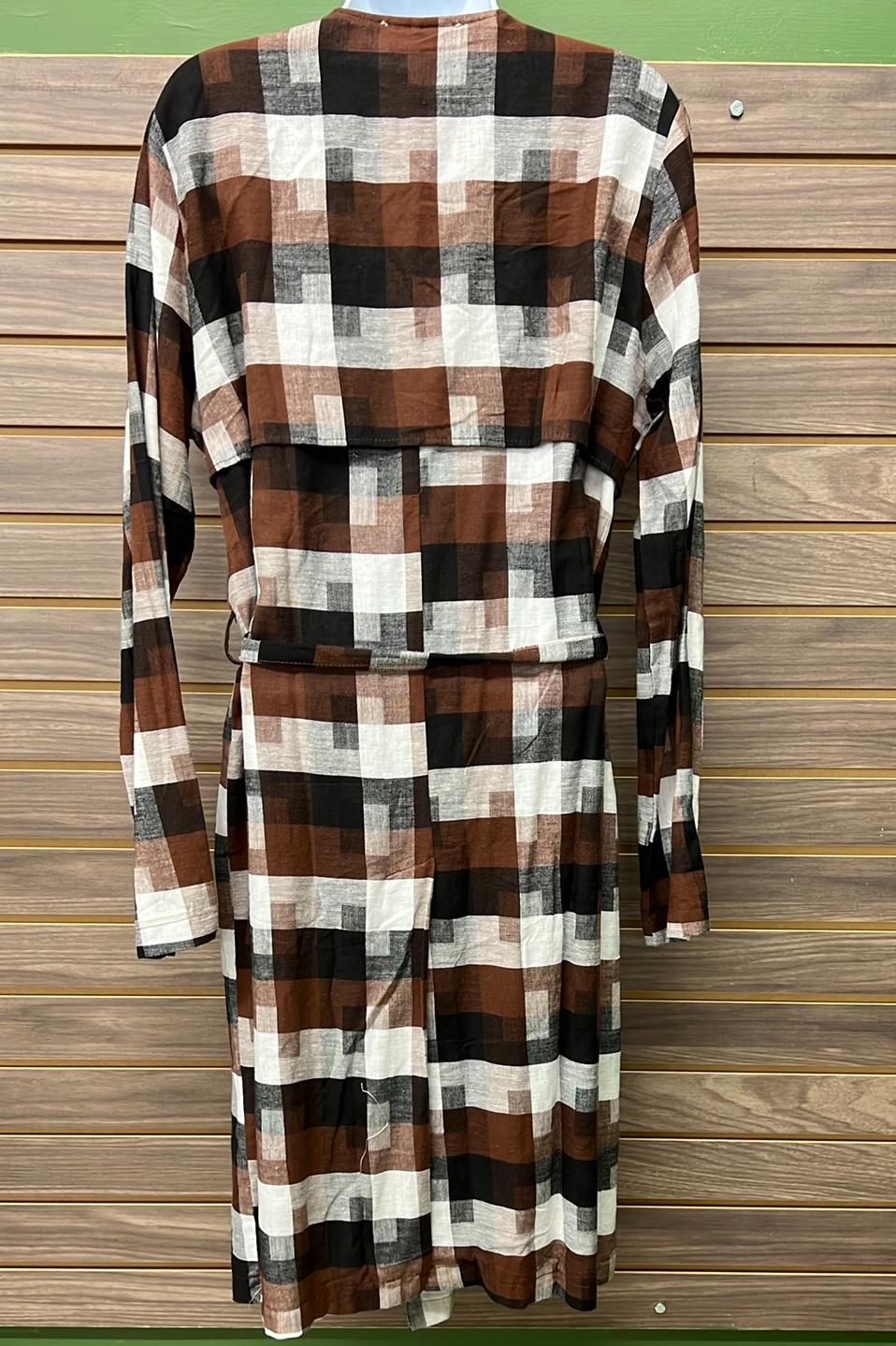 Brown Plaid Dress