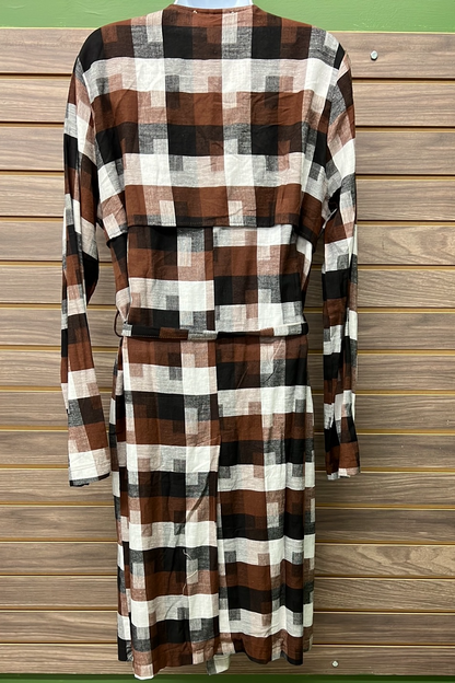 Brown Plaid Dress