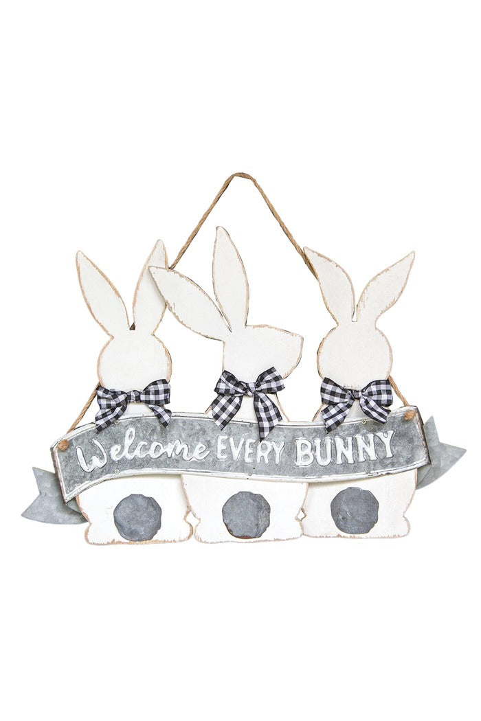 Bunny Metal Hanging Sign