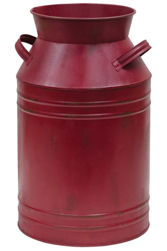 Burgundy Milk Can