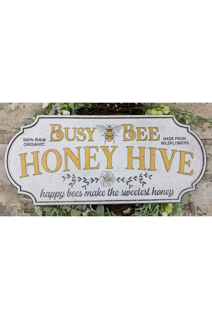 Busy Bee Metal Sign