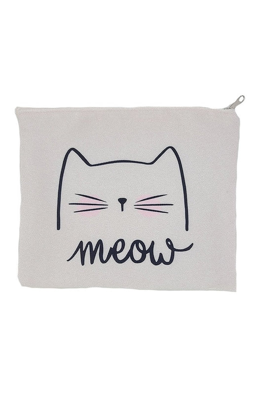 Cat theme cosmetic pouch