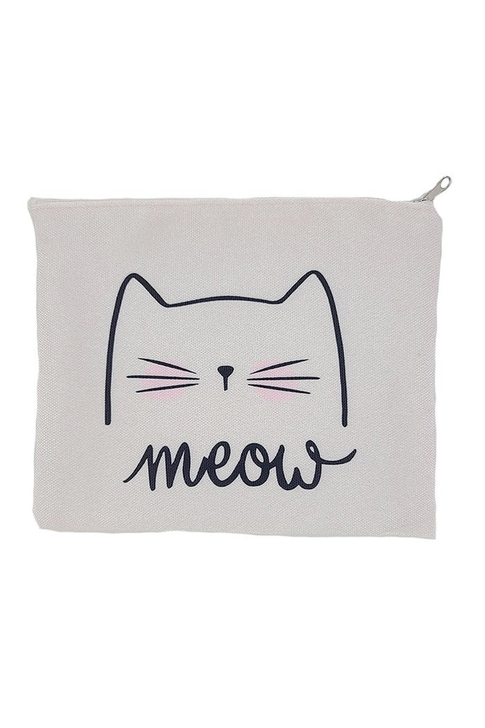Cat theme cosmetic pouch