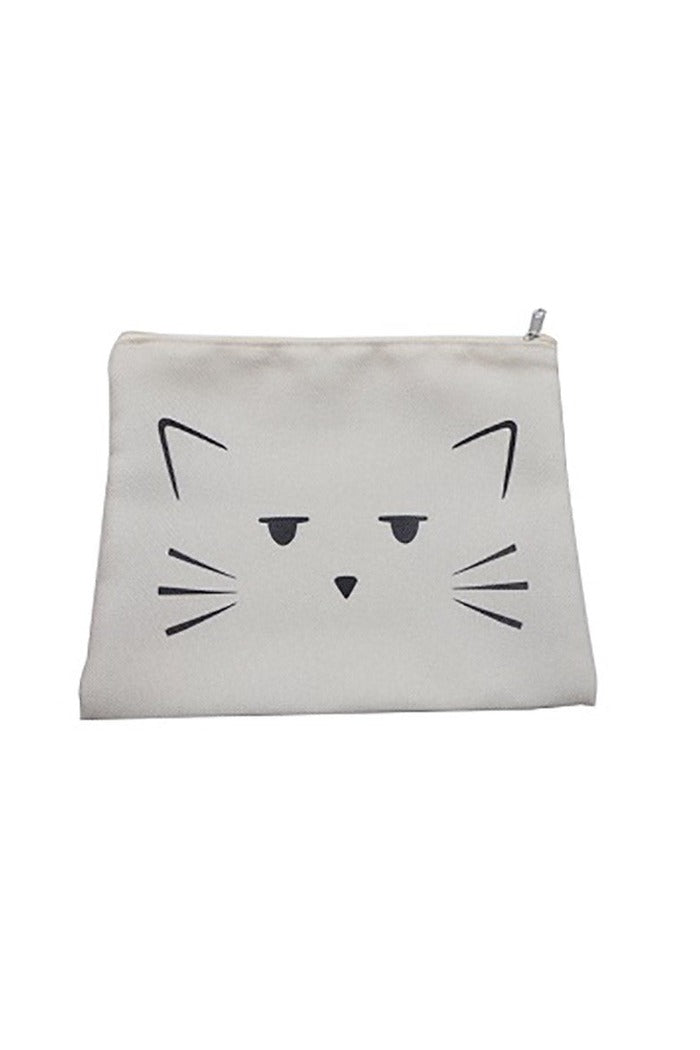 Cat theme cosmetic pouch