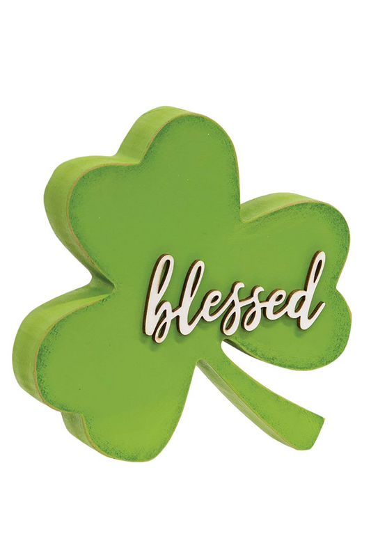 Chunky Blessed Shamrock Sitter