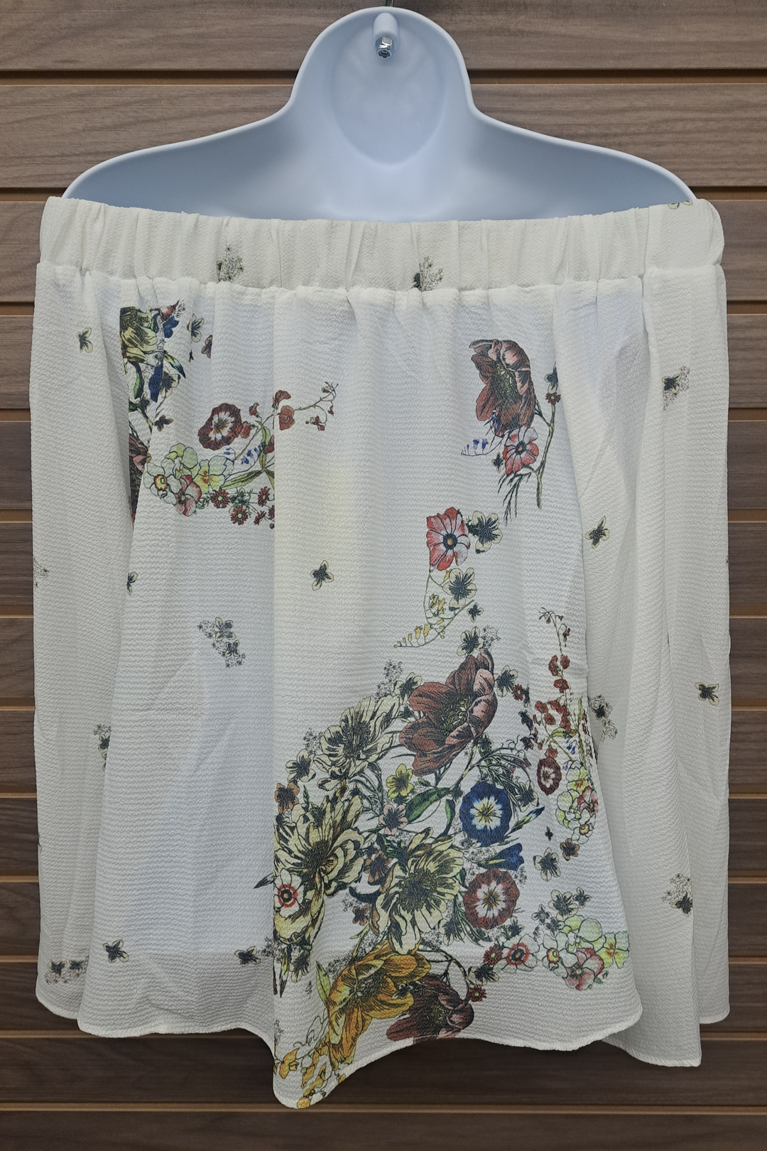 Cold shoulder floral blouse