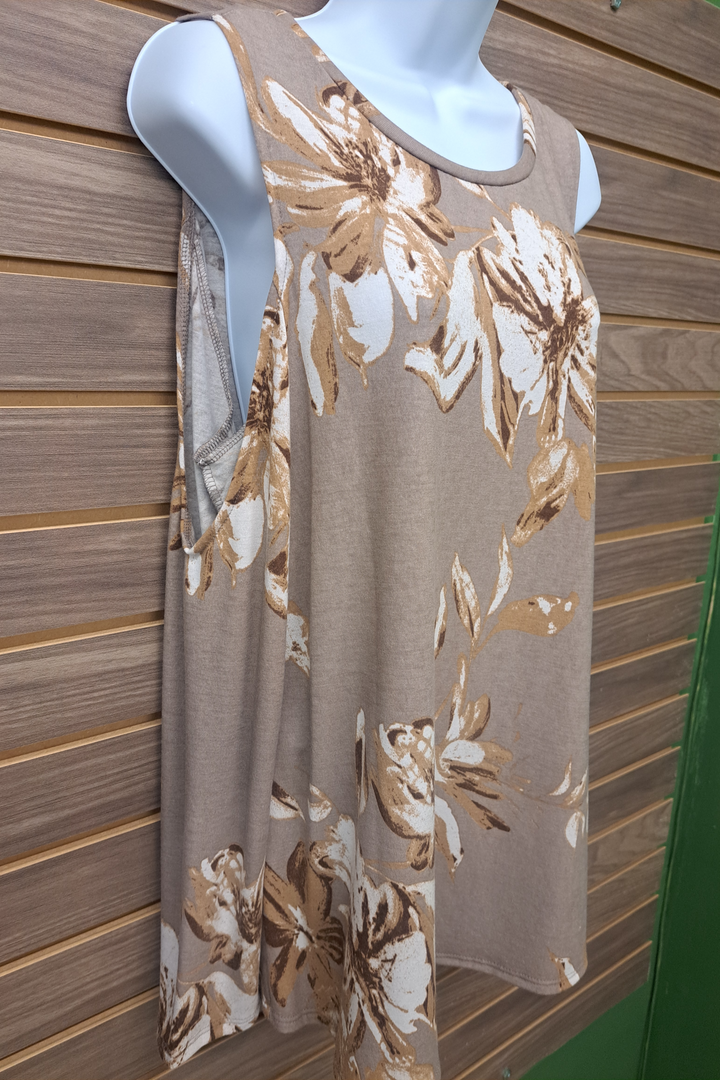 Cold shoulder long sleeve flowy slip over top